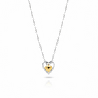 Mixed Metal Heart Necklace