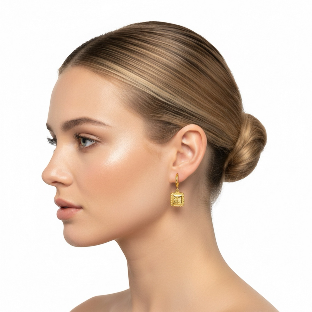 Liore Solis Compass Drop Hoops