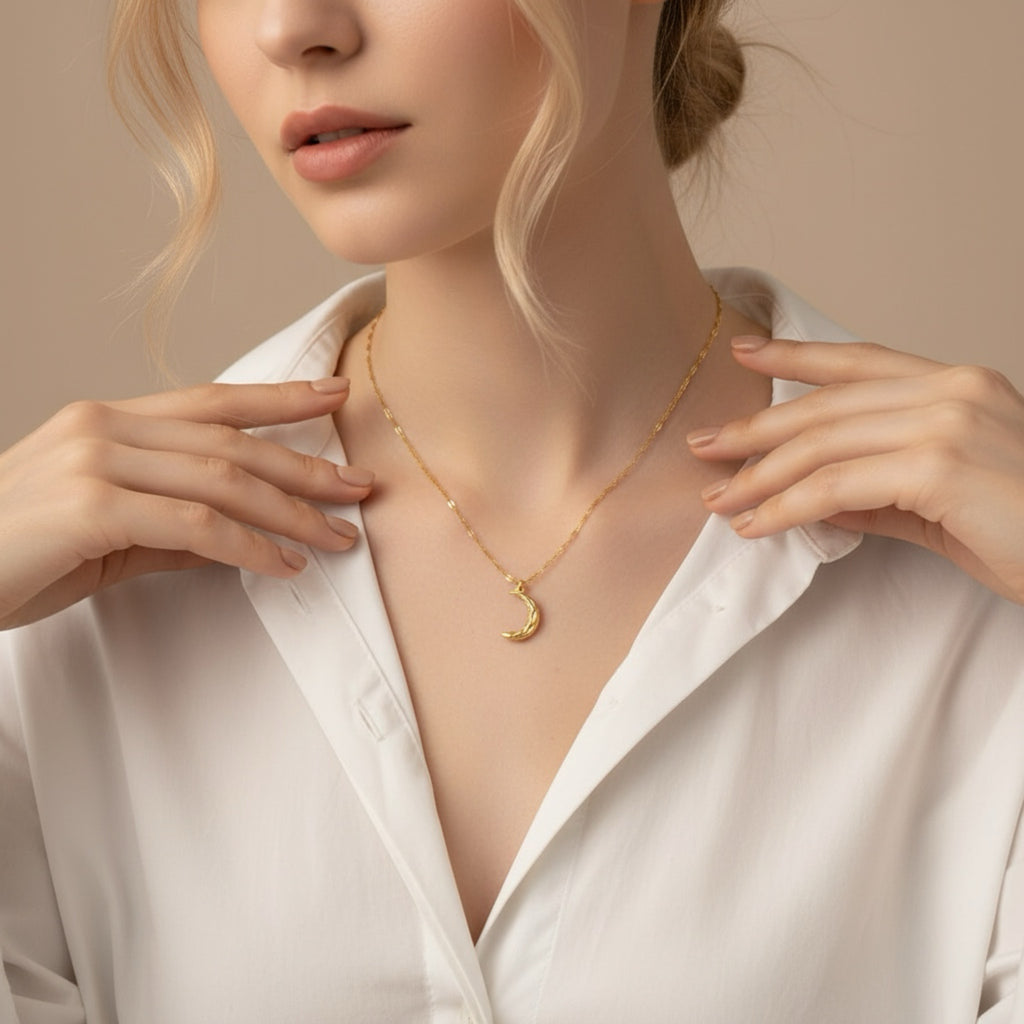 Moon Pendant Necklace