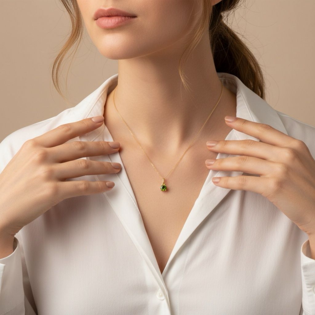Liore Verde Solitaire Pendant