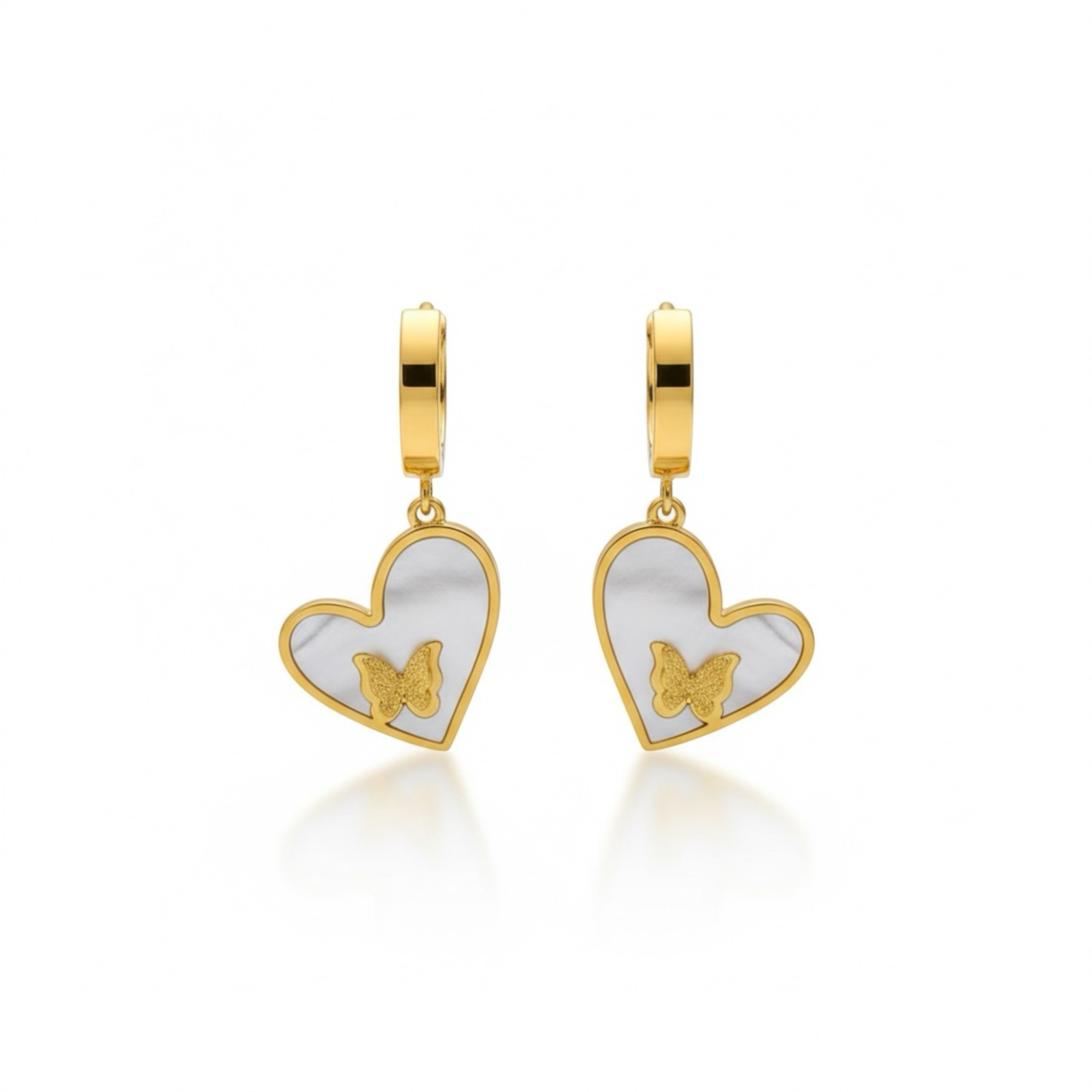 Liore Noire Papillon Heart Hoops