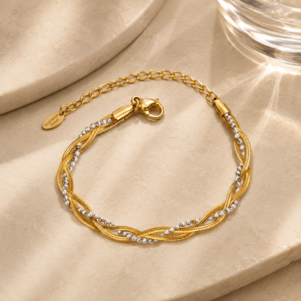 Beaded Herringbone Bracelet