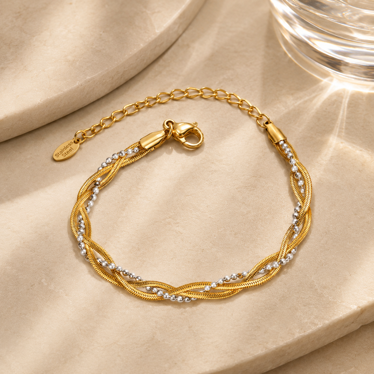 Beaded Herringbone Bracelet