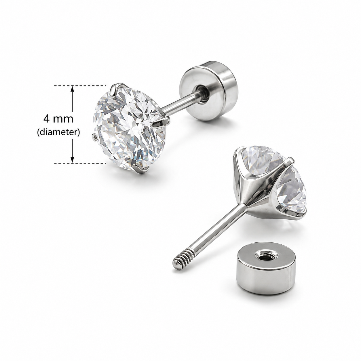 Diamond cut studs