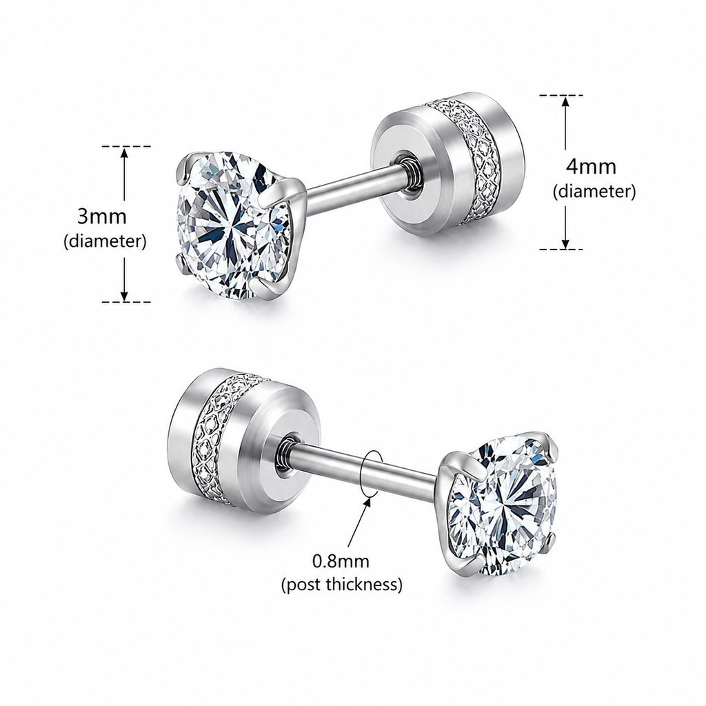 Double ended Stud piercings