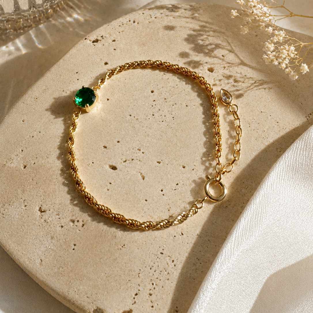 Emerald Drop Bracelet
