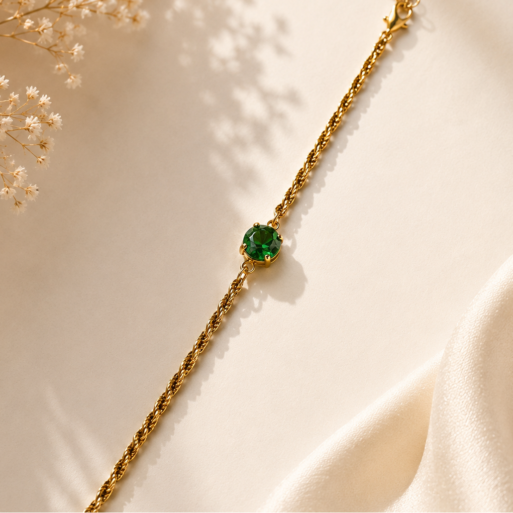 Emerald Drop Bracelet