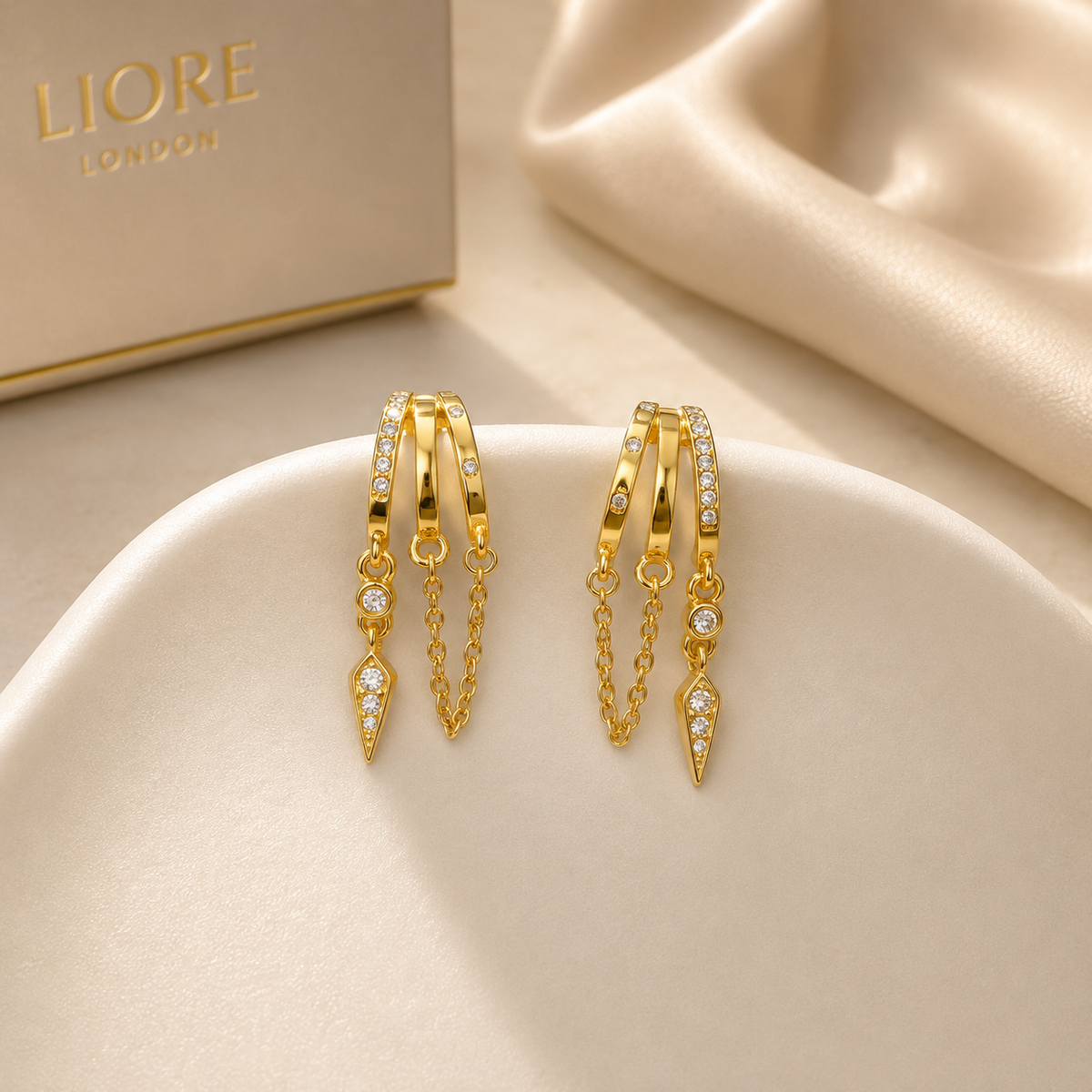 Sienna Chain Hoops