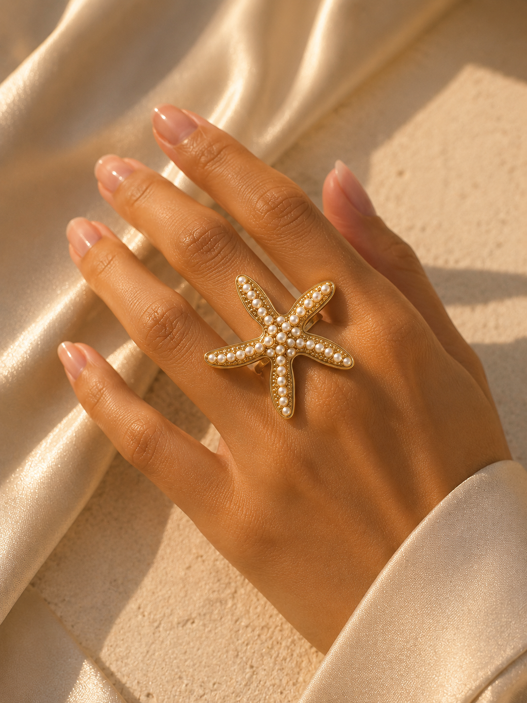 Pearl Starfish Ring