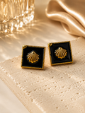 Black Tide Stud Earrings
