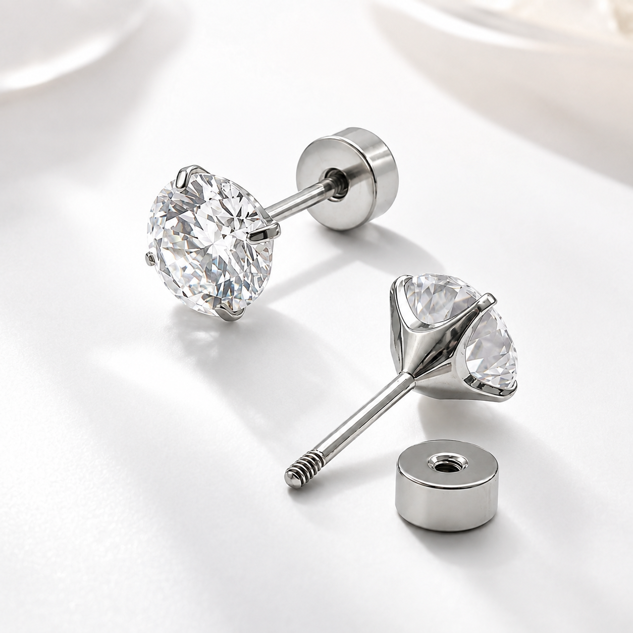 Diamond cut studs