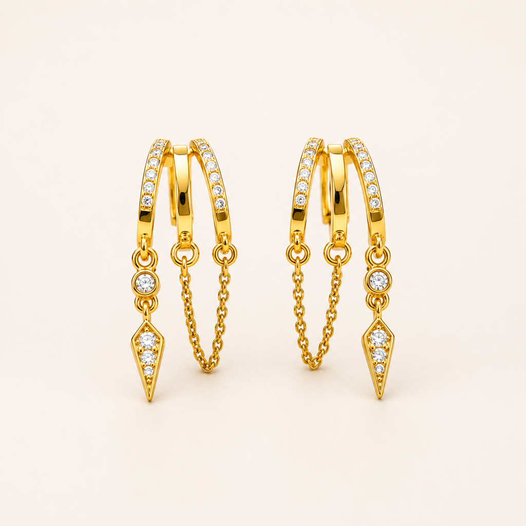 Sienna Chain Hoops
