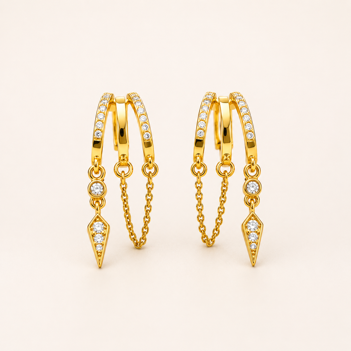 Sienna Chain Hoops