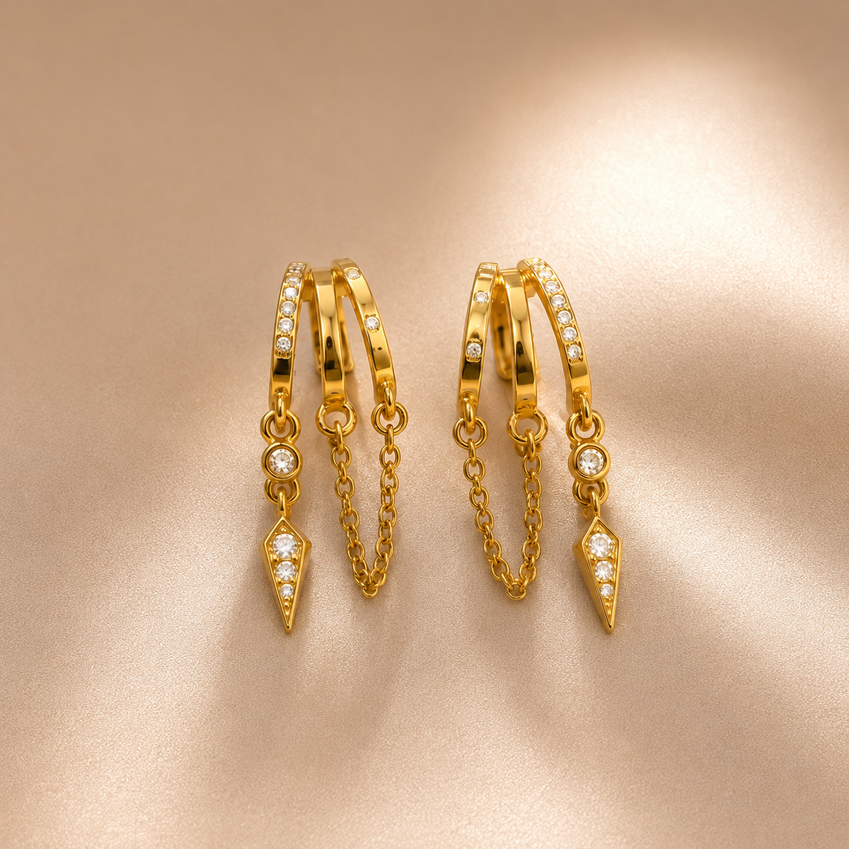 Sienna Chain Hoops