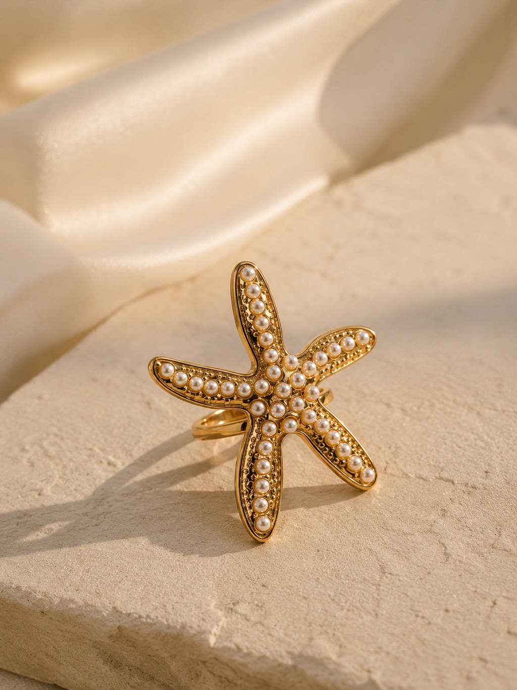 Pearl Starfish Ring
