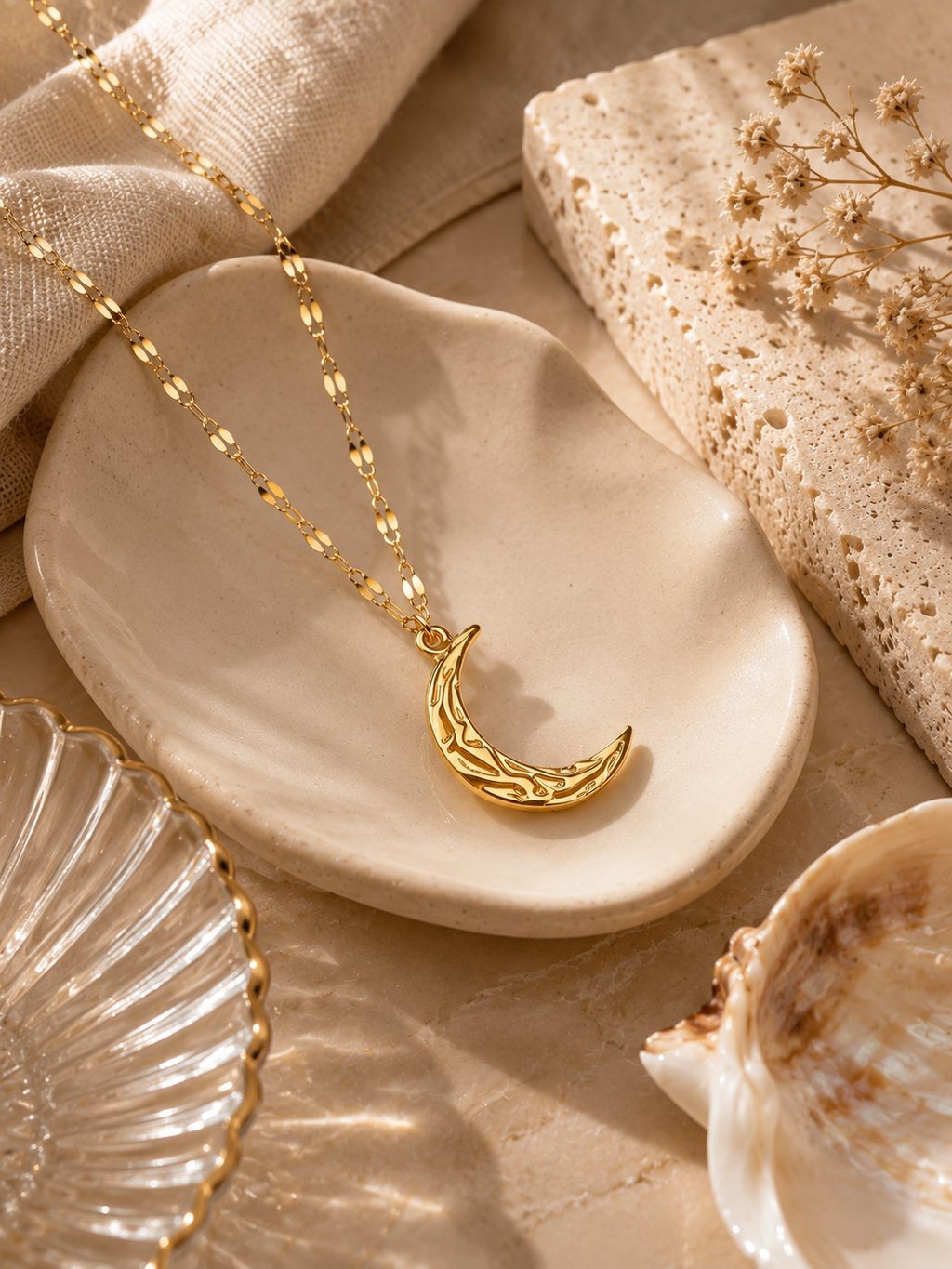 Moon Pendant Necklace