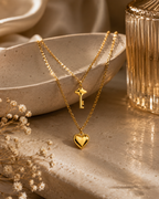 Heart & Key Necklace
