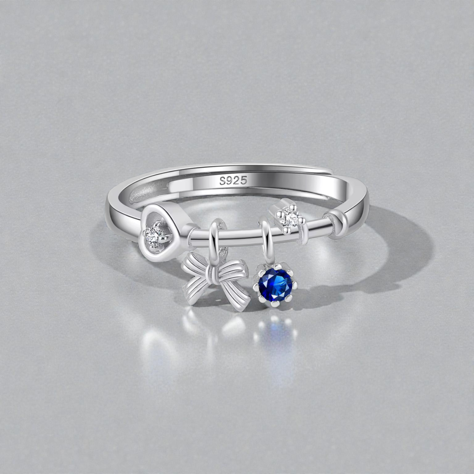 Lumière Charm Ring – Silver