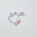 Amora Lock Charm Ring – Sterling Silver