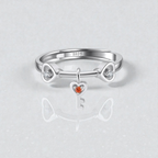 Cléa Heart Key Ring – Sterling Silver