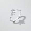 Aurelia 1ct Moissanite Ring – Sterling Silver
