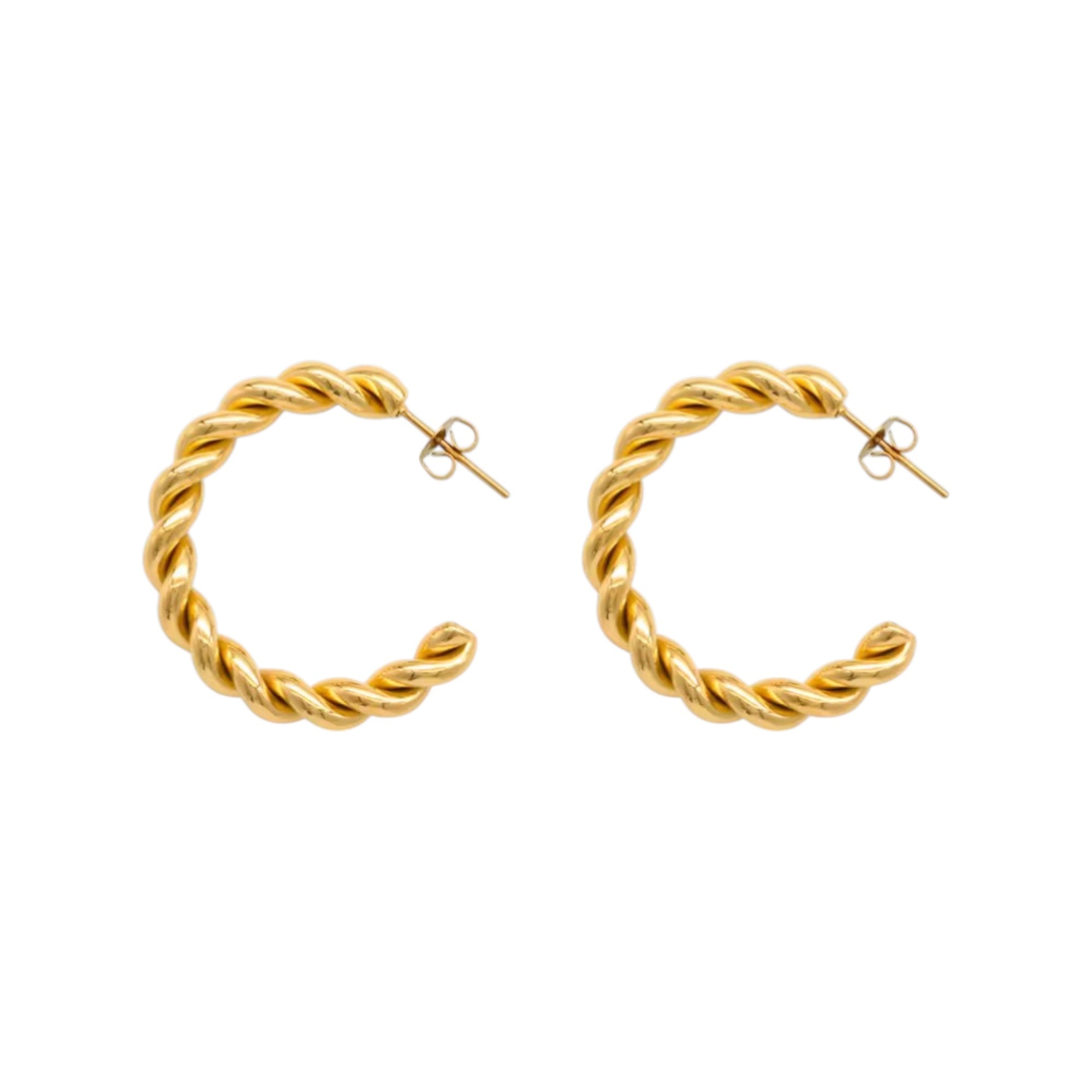 Chic Rope Twisting Hoop Earrings