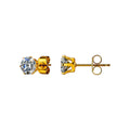 Classic Round Stud Earrings – Gold