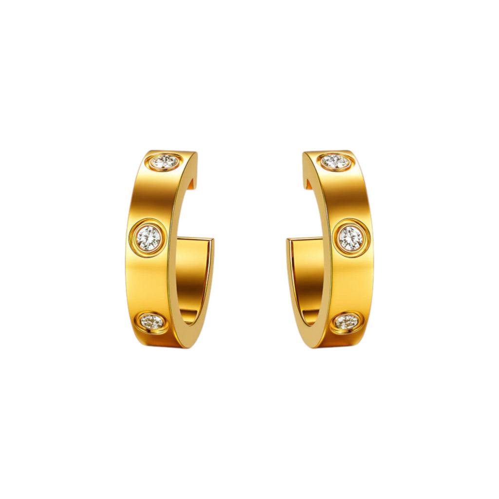 Pavé Crystal Hoop Earrings