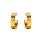 Pavé Crystal Hoop Earrings