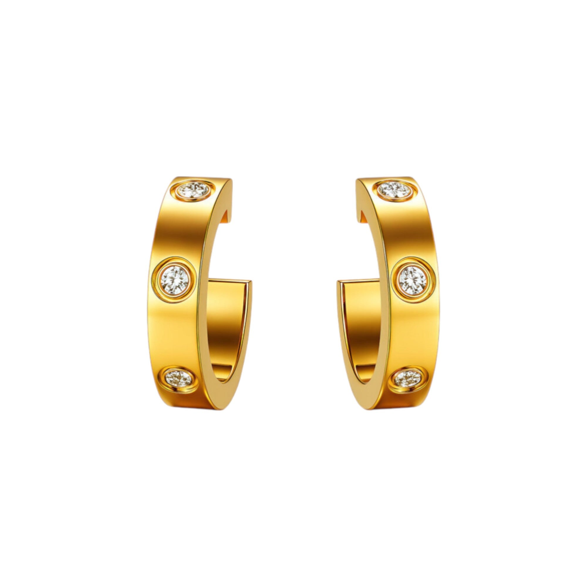 Pavé Crystal Hoop Earrings