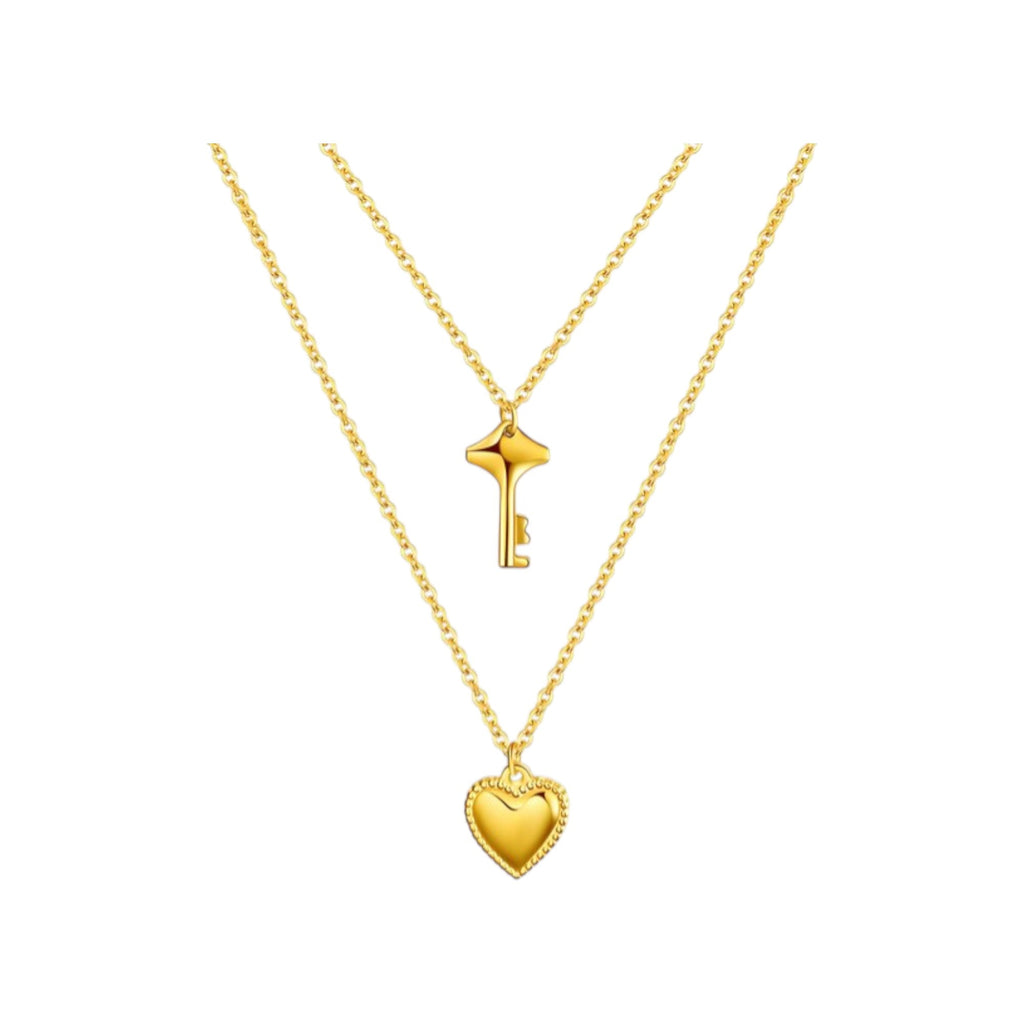 Heart & Key Necklace