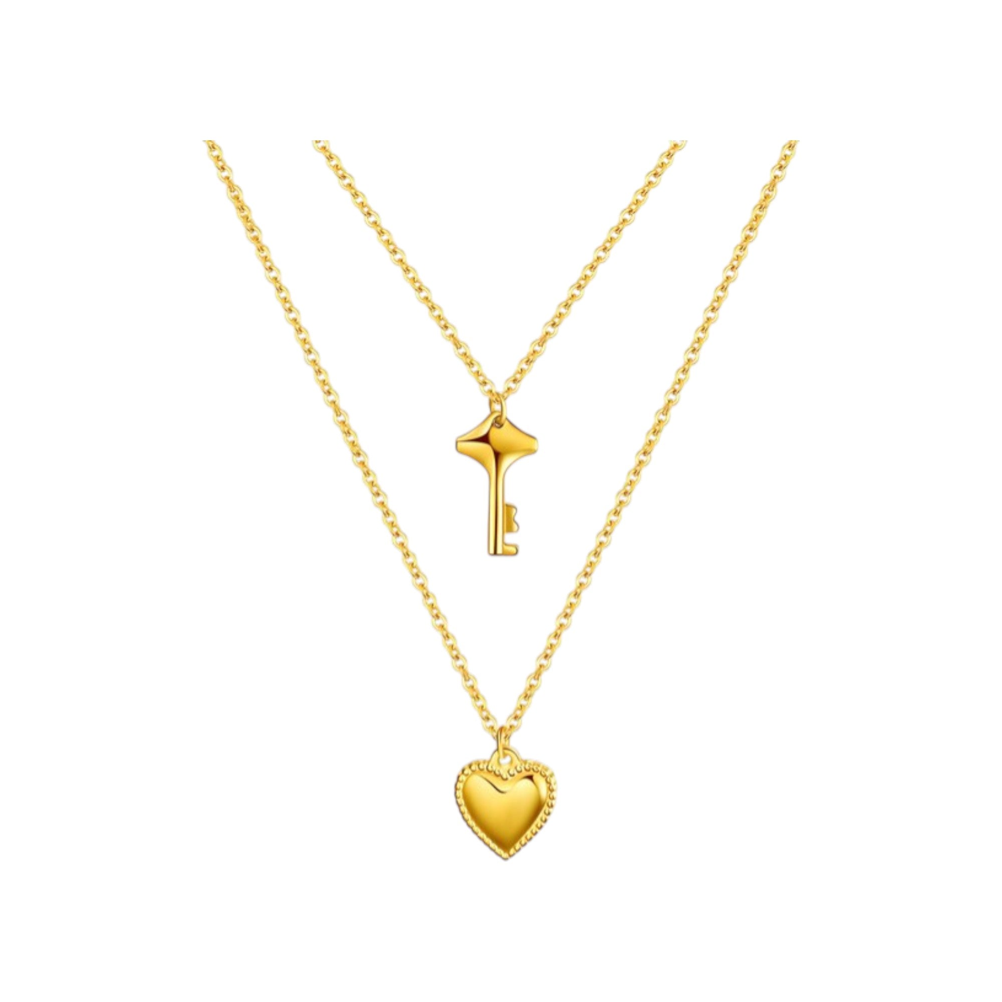 Heart & Key Necklace