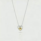 Mixed Metal Heart Necklace